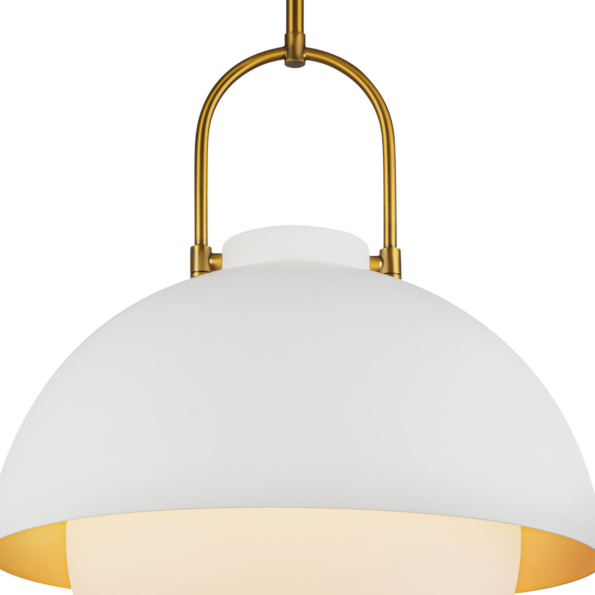 Solene Pendant 16", White and Opal Glass