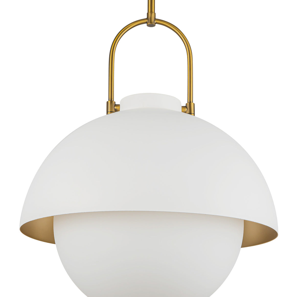 Solene Pendant 16", White and Opal Glass