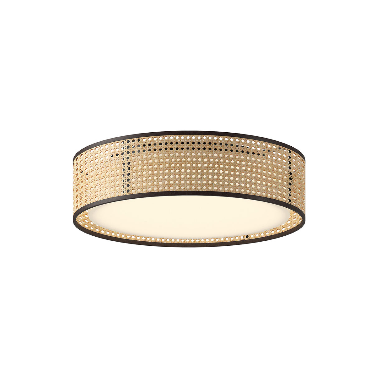 Amaris LED Flush Mount 16", Cane with Black Accents