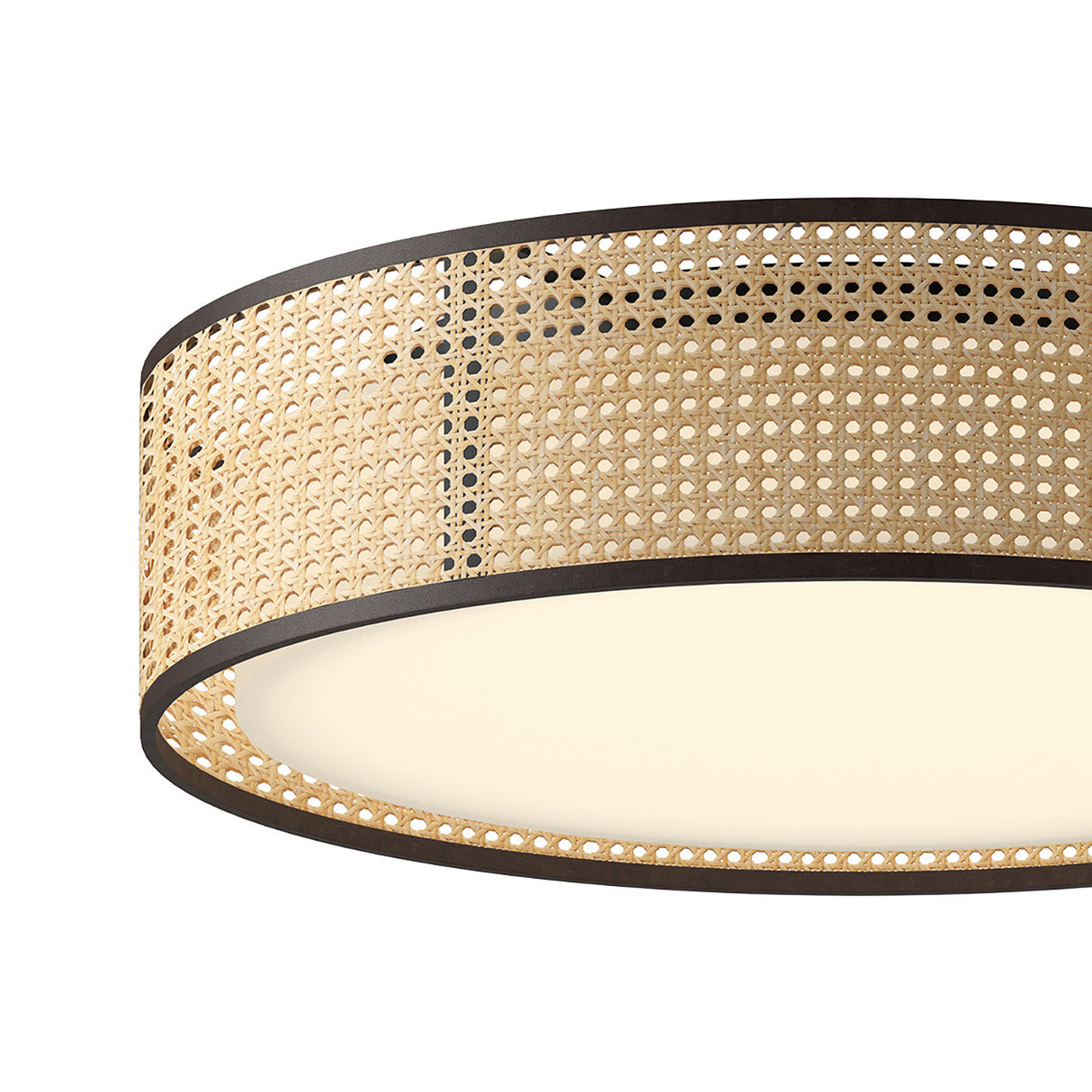Amaris LED Flush Mount 20", Cane with Black Accents