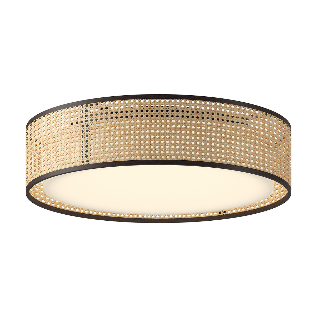 Amaris LED Flush Mount 20", Cane with Black Accents