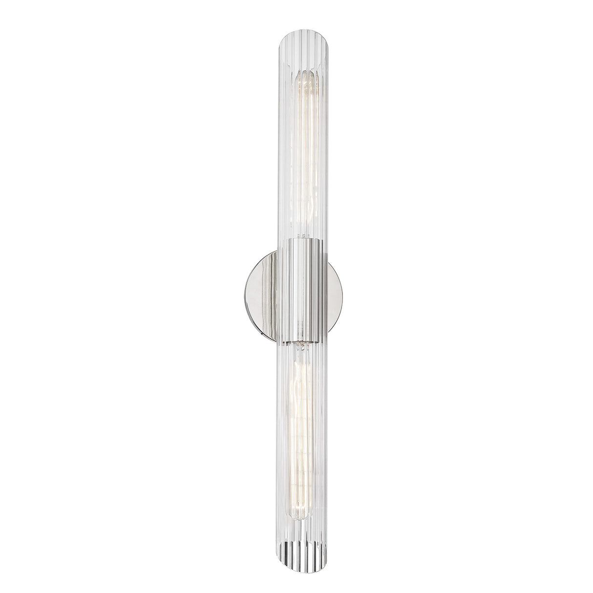 Orion 2 Light Wall Sconce 25", Polished Nickel