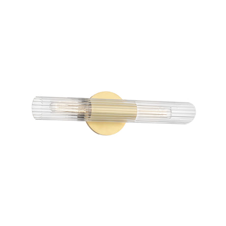 Orion 2 Light Wall Sconce 17", Aged Brass