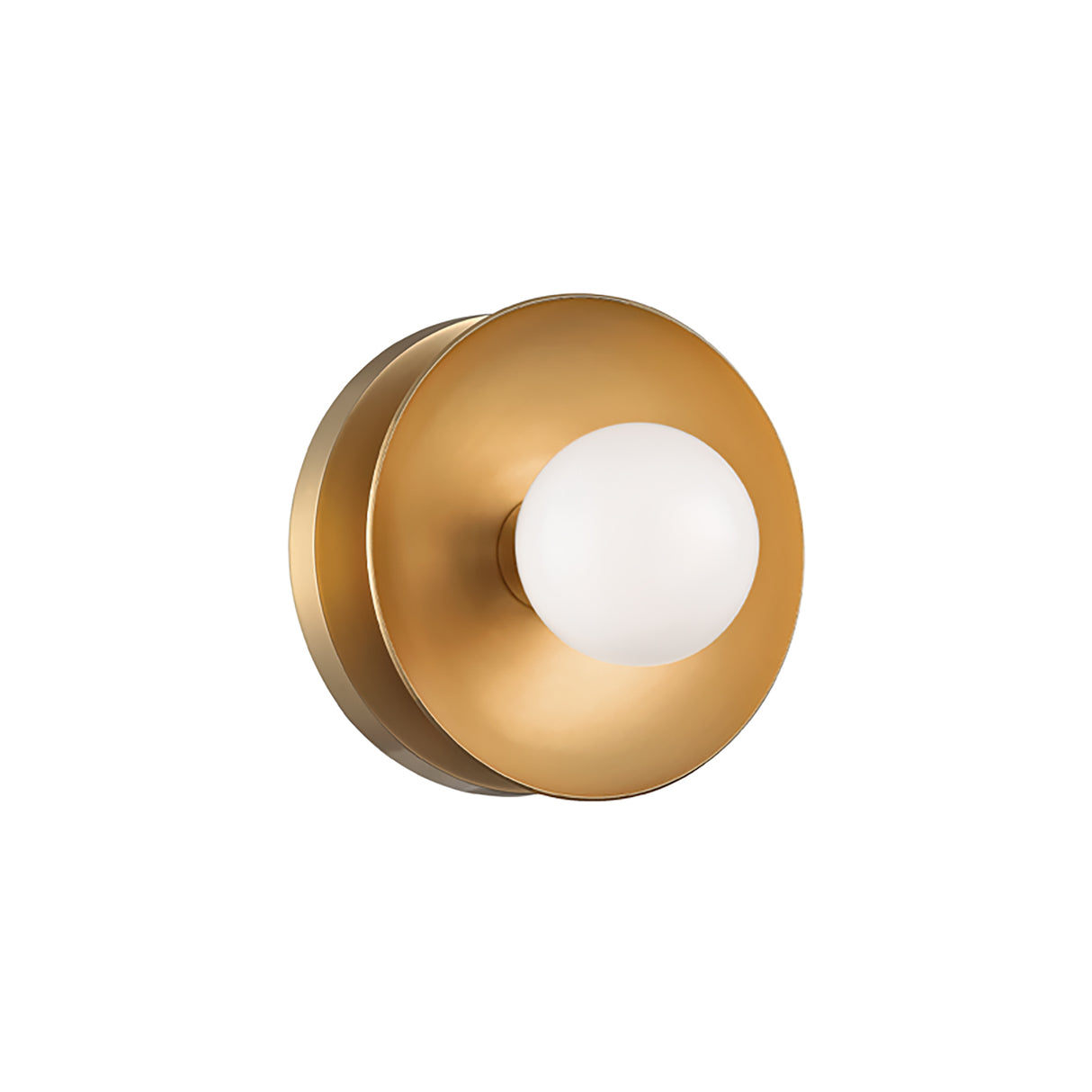 Liam 1 Light Wall Sconce, Aged Brass
