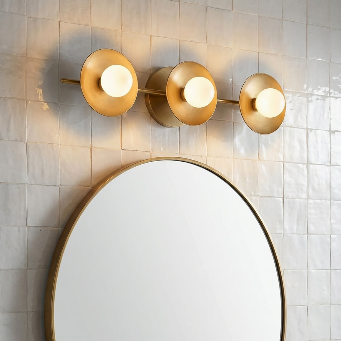 Liam 3 Light Vanity for Modern home with White Tile