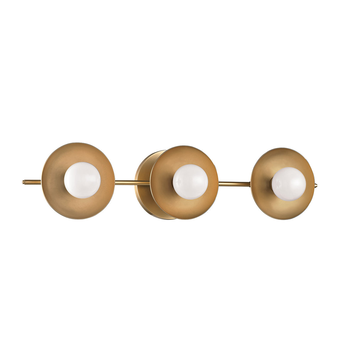 Liam 3 Light Vanity, Aged Brass