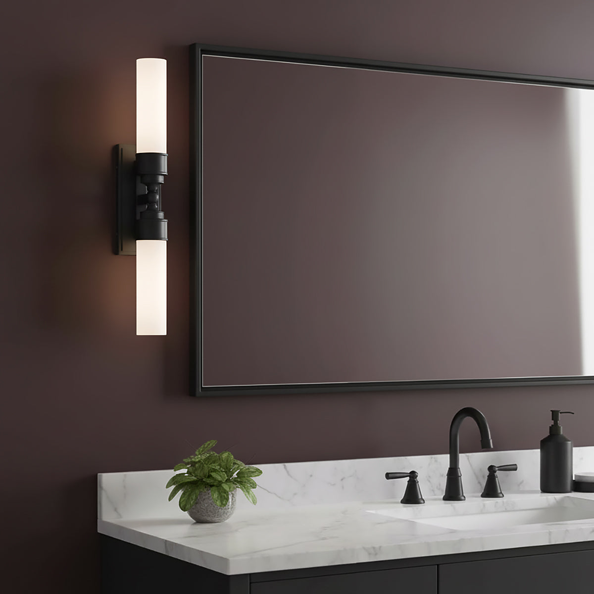 Connor 2 Light Wall Sconce 25" for Modern home with Dark walls