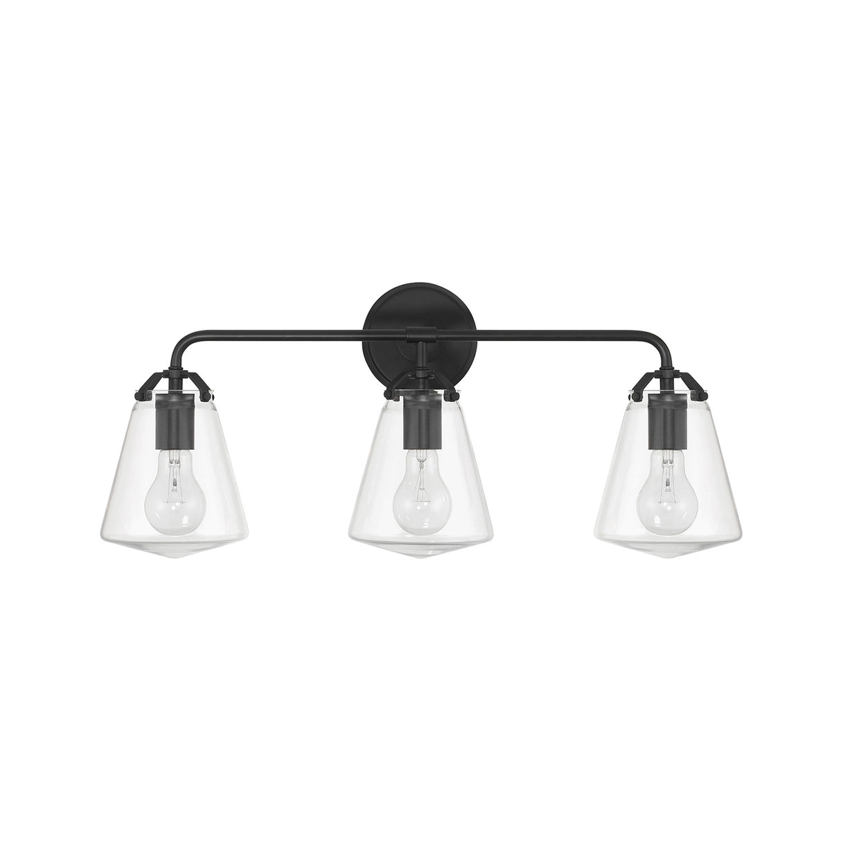 Addison 3 Light Vanity Light, Matte Black