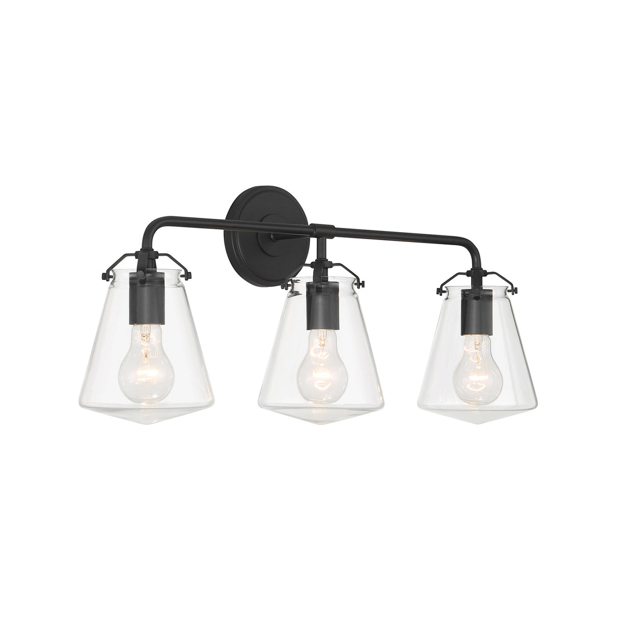 Addison 3 Light Vanity Light, Matte Black