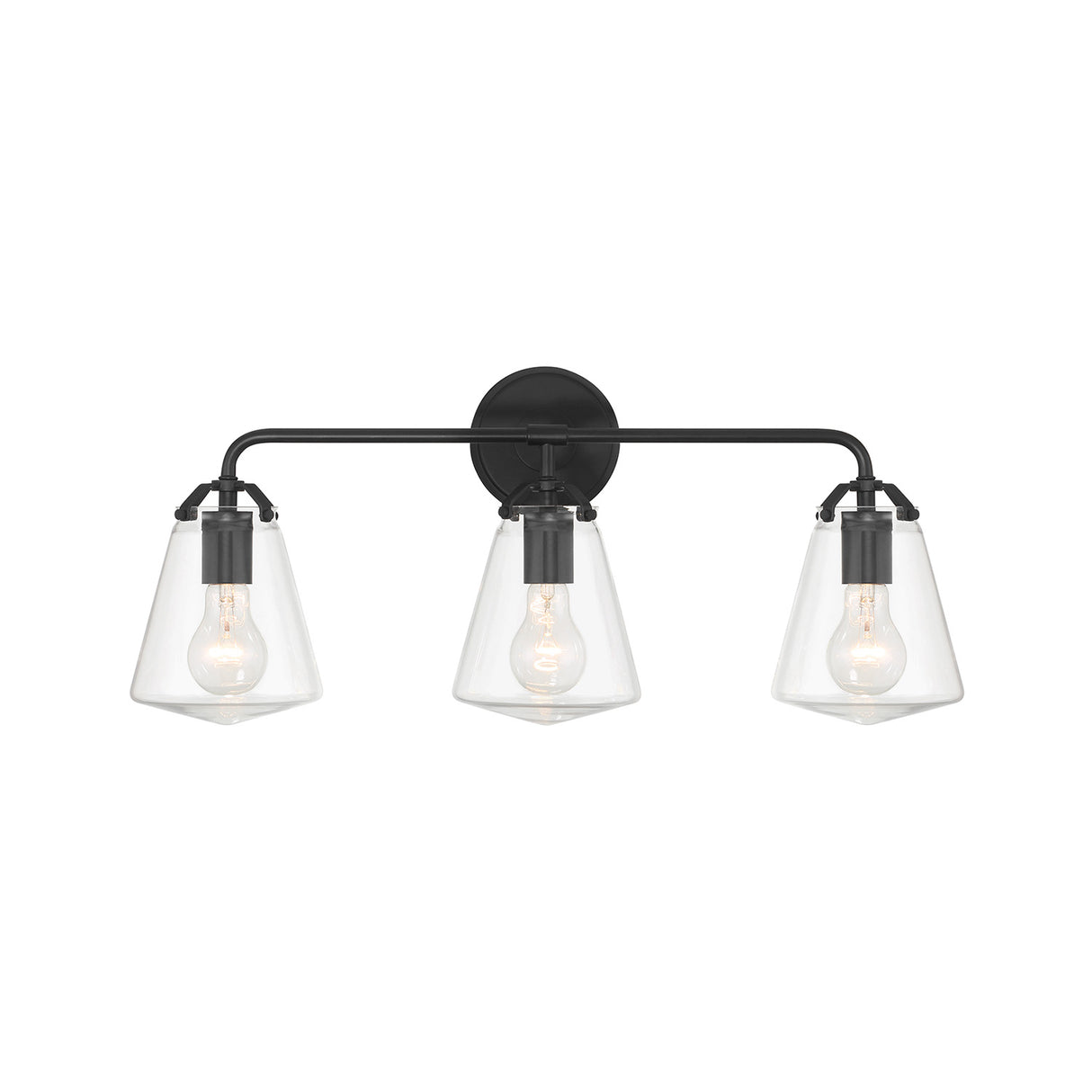Addison 3 Light Vanity Light, Matte Black
