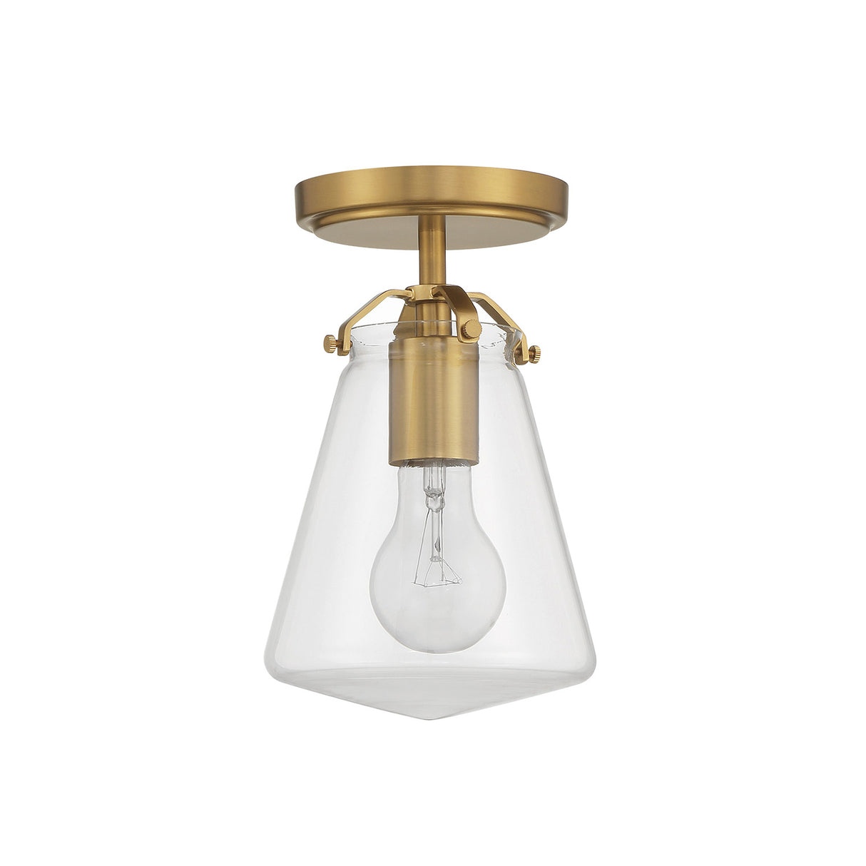 Addison Small Semi-Flush 6", Brass