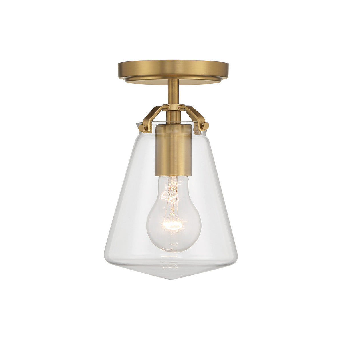 Addison Small Semi-Flush 6", Brass