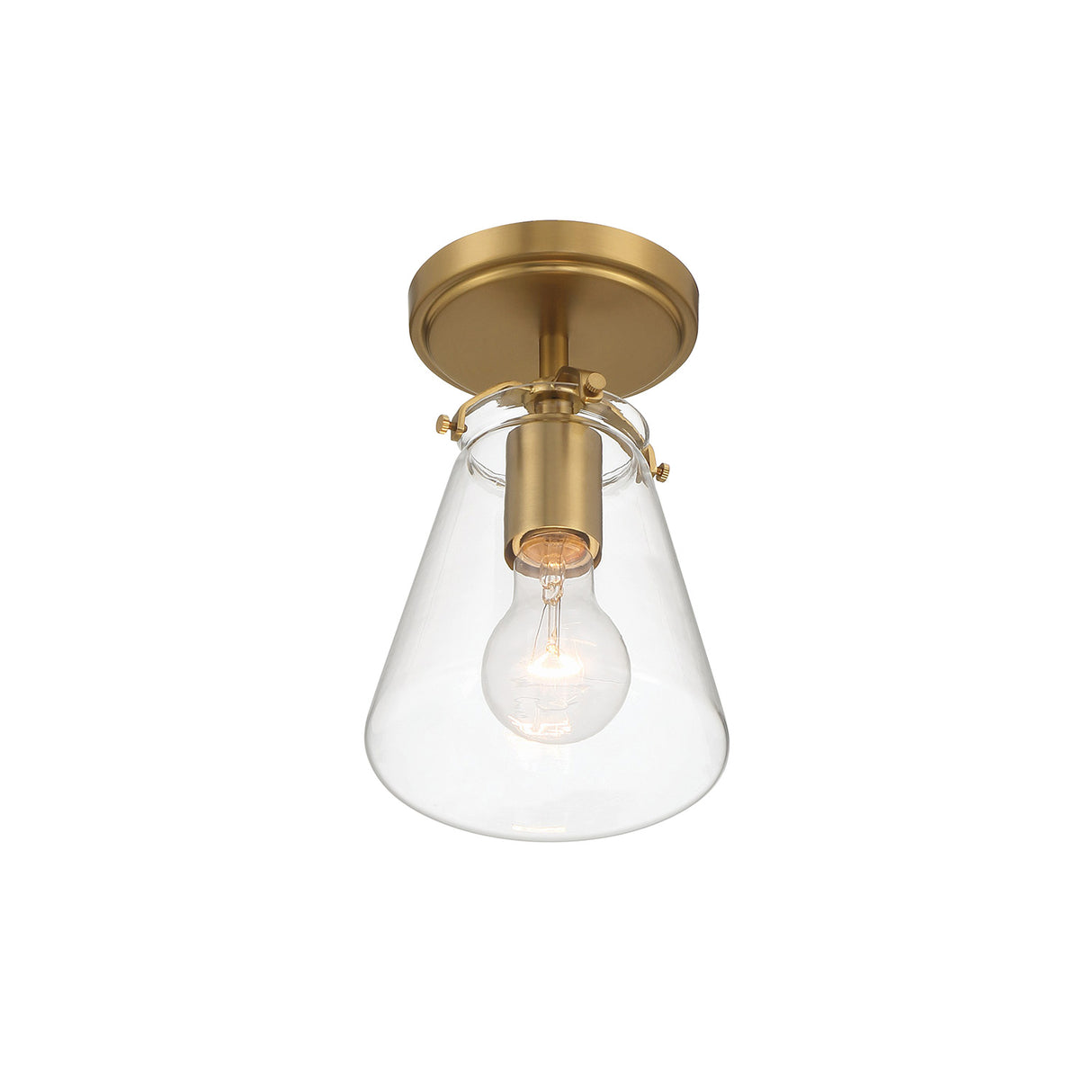 Addison Small Semi-Flush 6", Brass