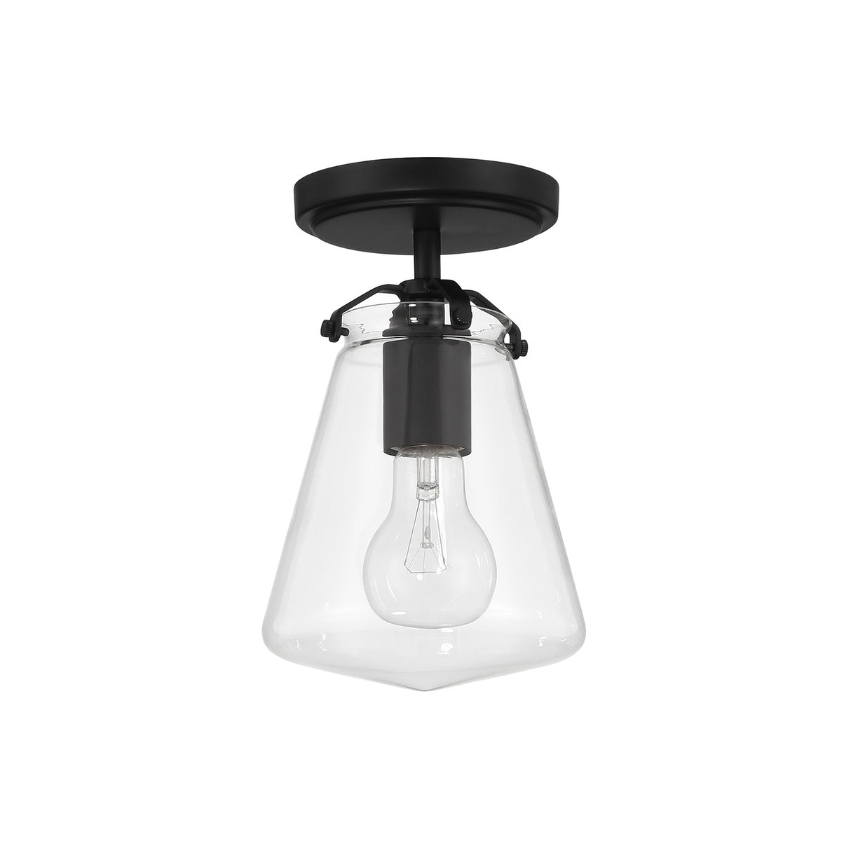 Addison Small Semi-Flush 6", Matte Black