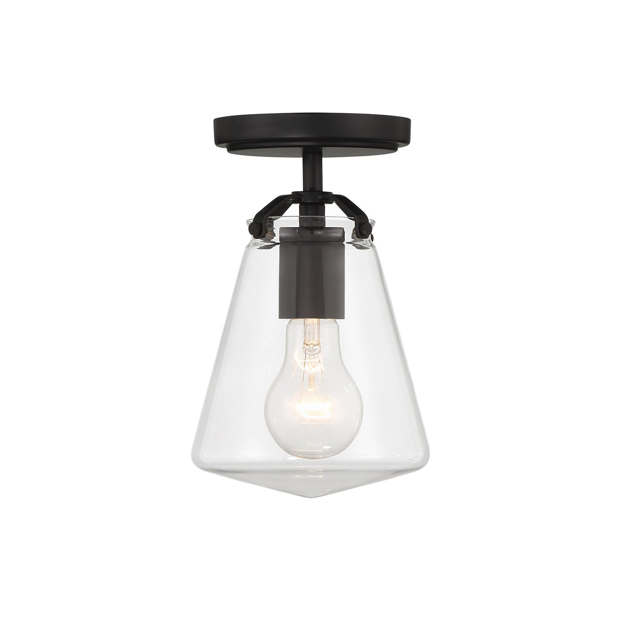 Addison Small Semi-Flush 6", Matte Black