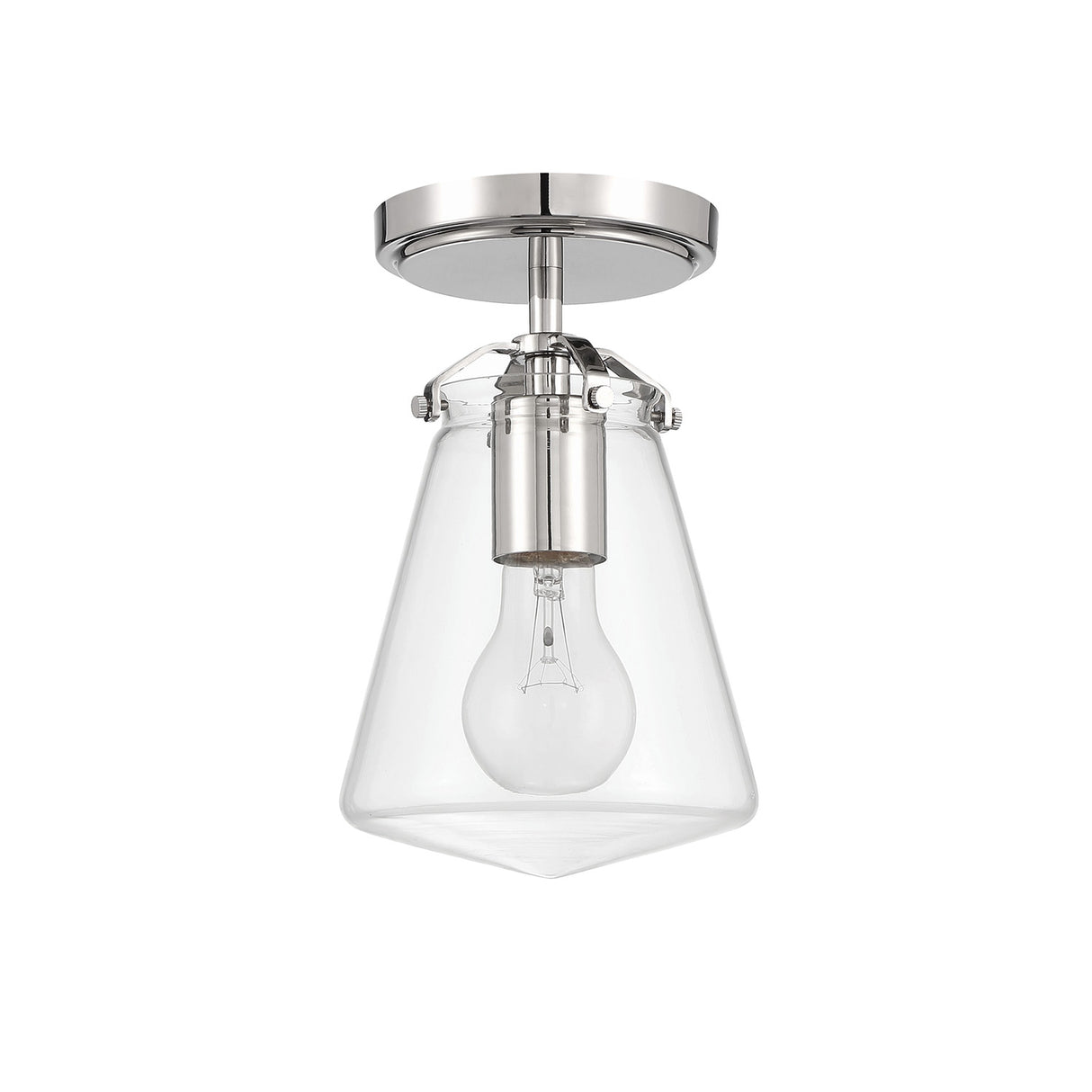 Addison Small Semi-Flush 6", Polished Nickel