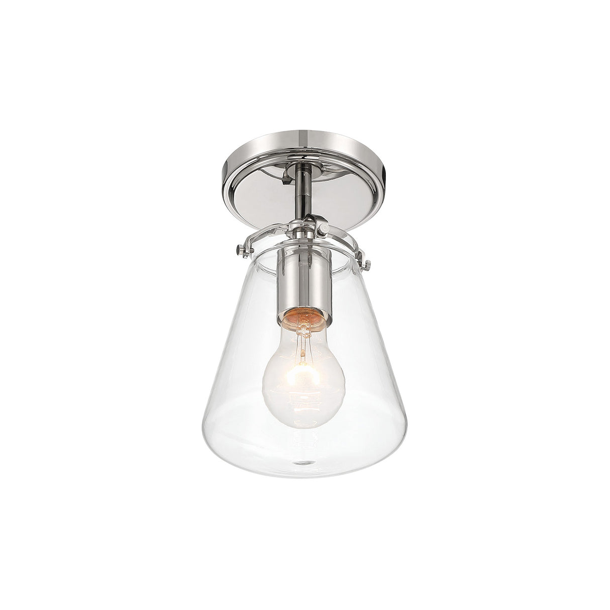Addison Small Semi-Flush 6", Polished Nickel
