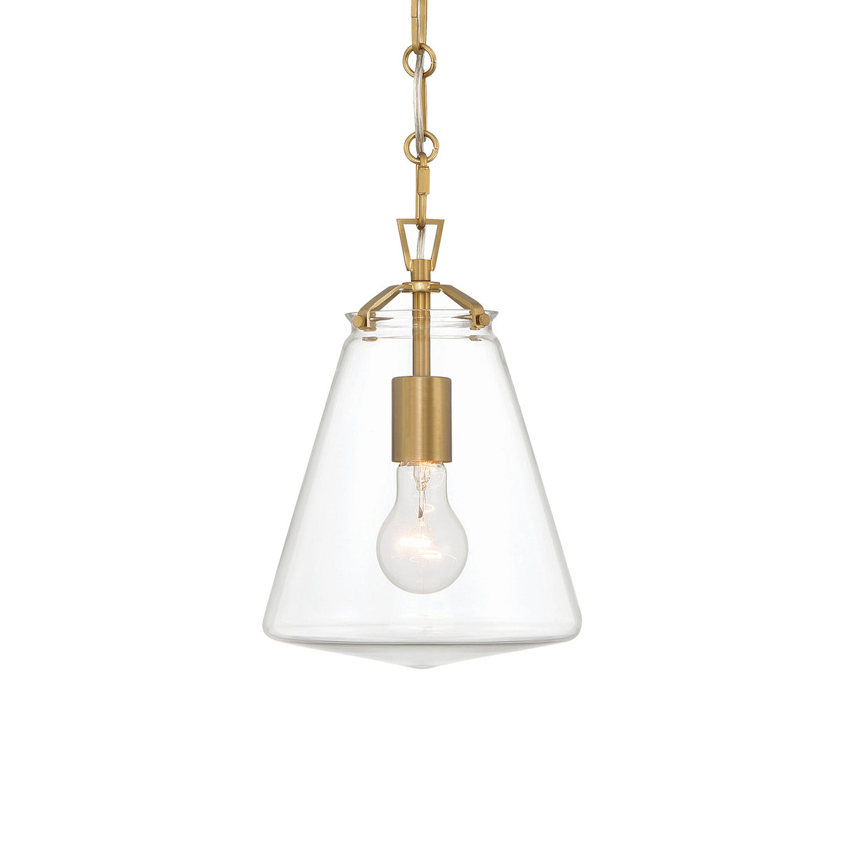 Addison Small Pendant 8", Brass