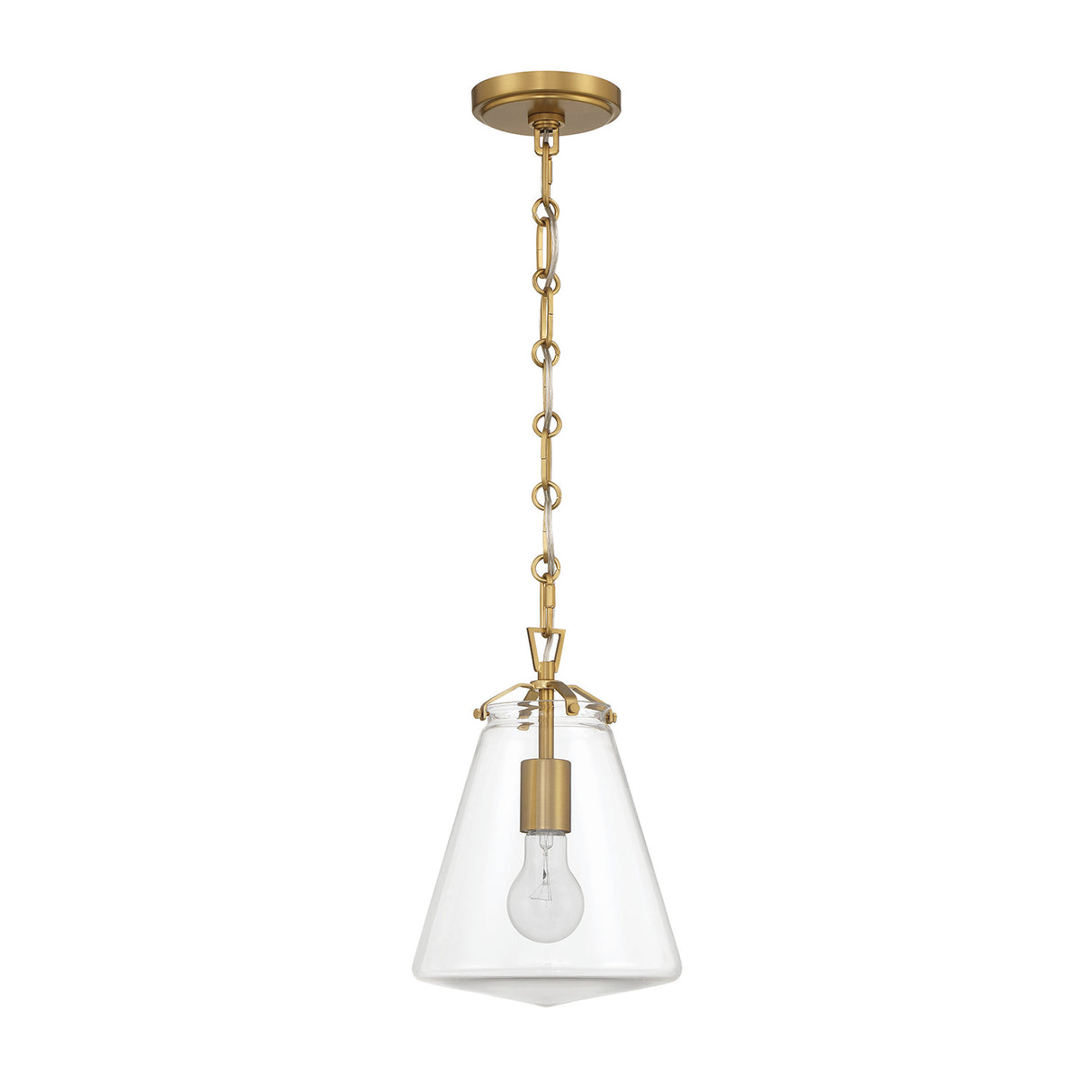 Addison Small Pendant 8", Brass