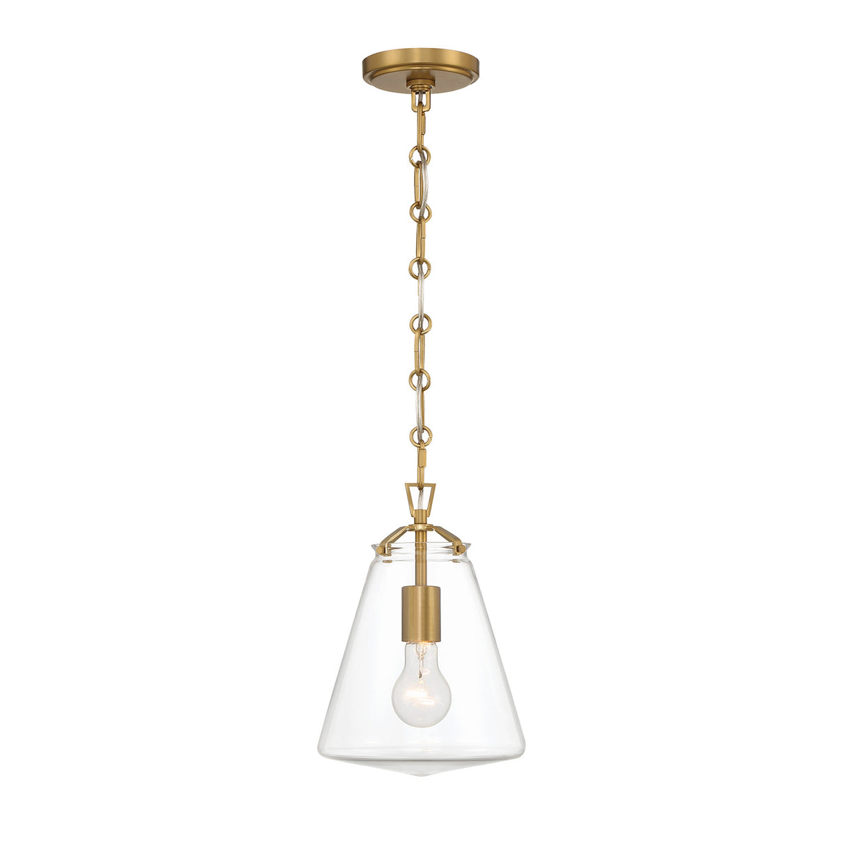 Addison Small Pendant 8", Brass