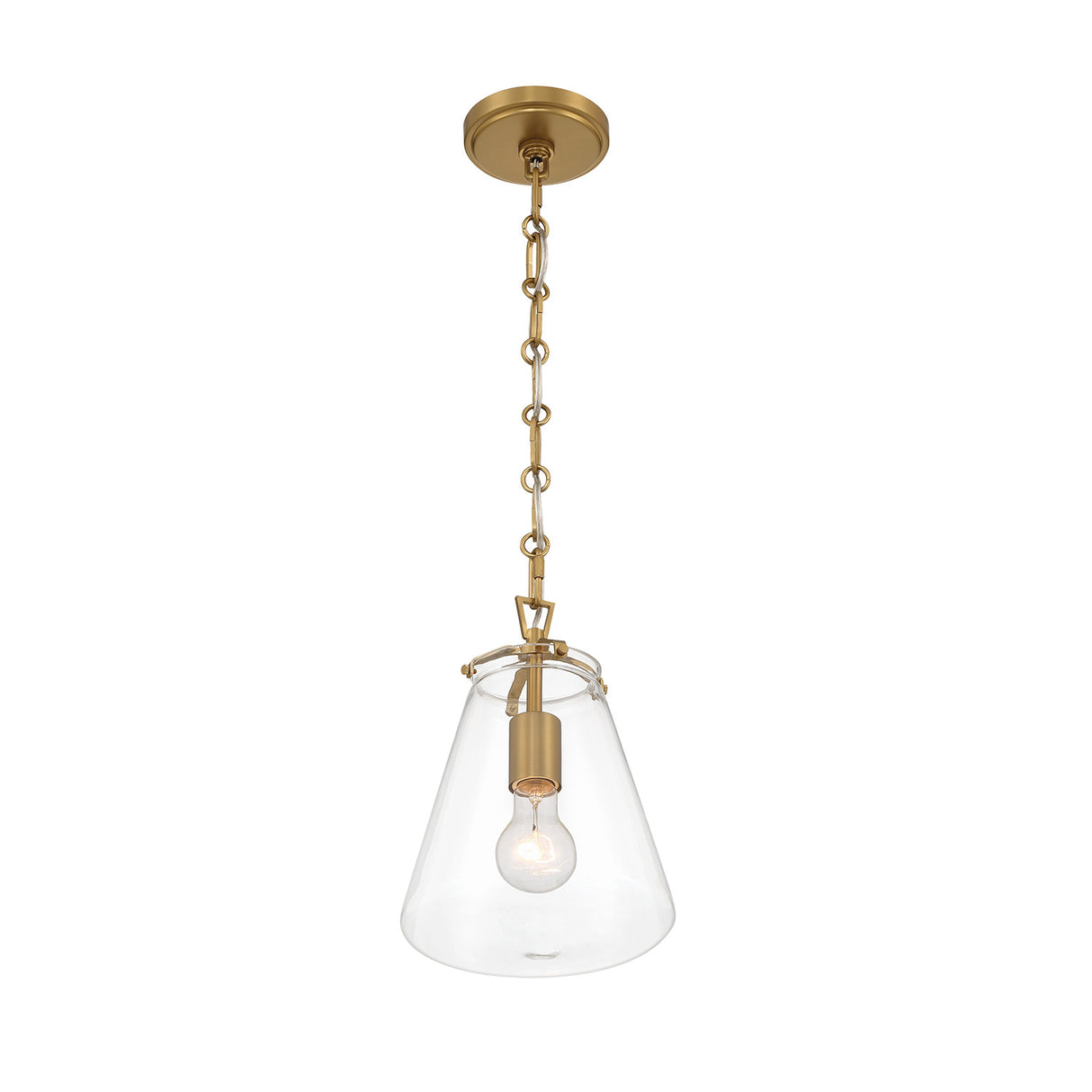 Addison Small Pendant 8", Brass