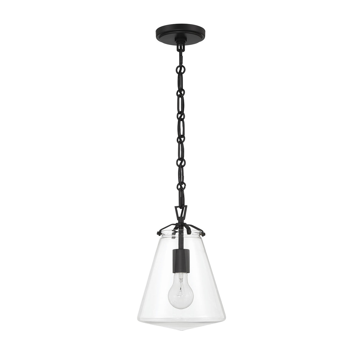 Addison Small Pendant 8", Matte Black
