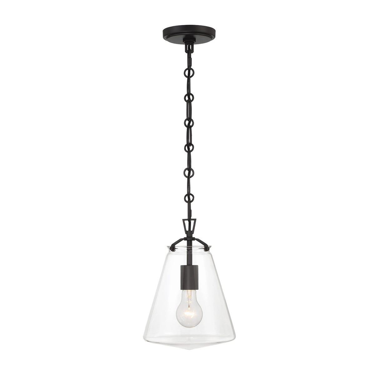 Addison Small Pendant 8", Matte Black