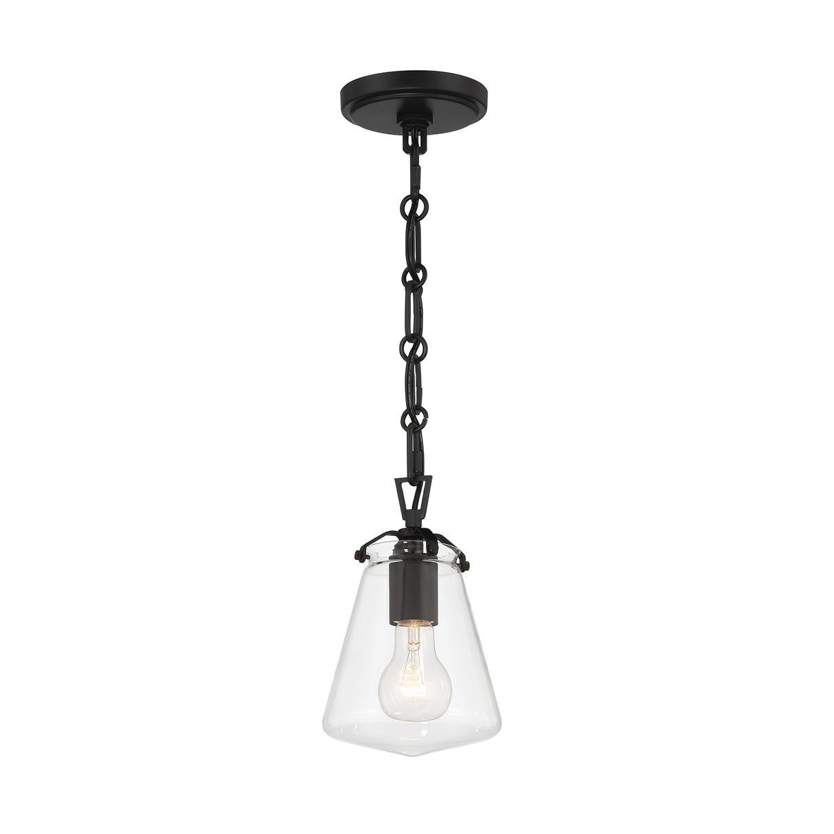Addison Small Semi-Flush 6", Matte Black