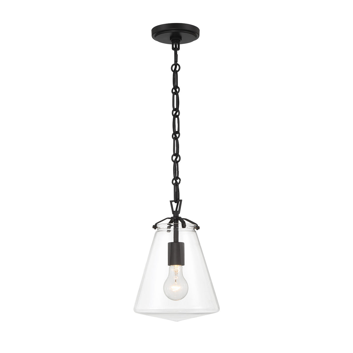 Addison Small Pendant 8", Matte Black