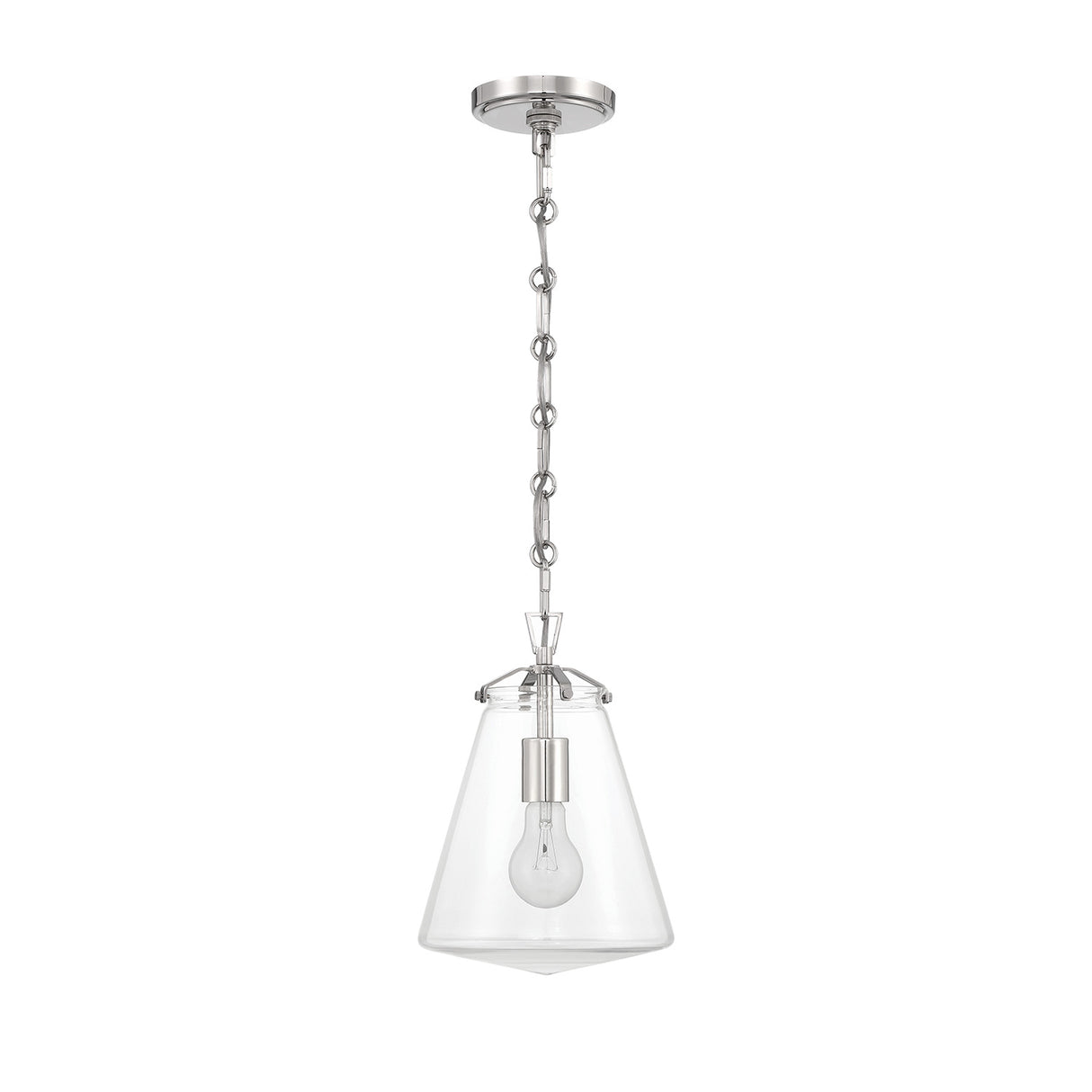 Addison Small Pendant 8", Polished Nickel