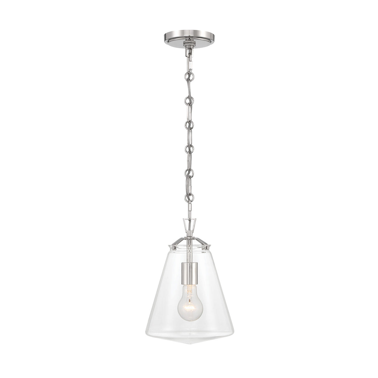 Addison Small Pendant 8", Polished Nickel