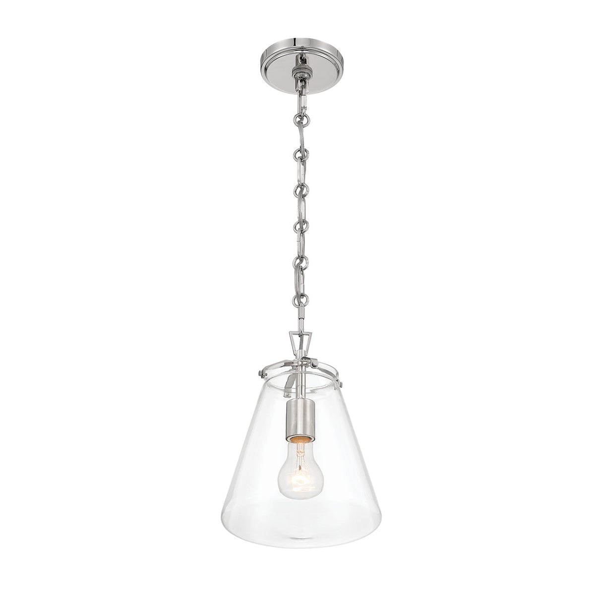 Addison Small Pendant 8", Polished Nickel