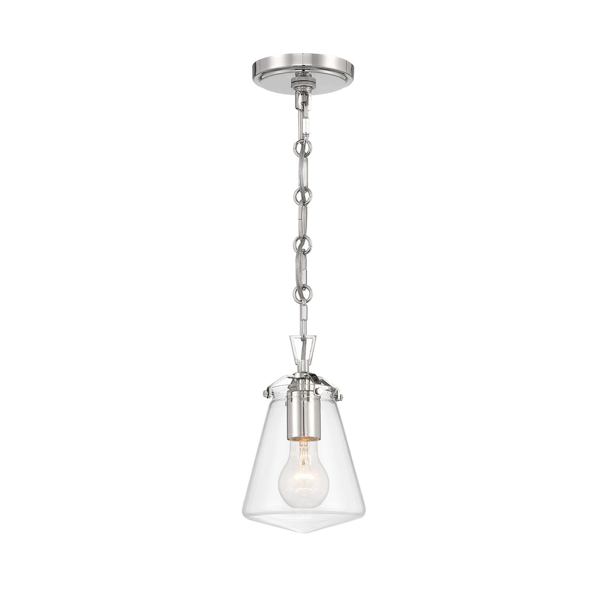 Addison Small Semi-Flush 6", Polished Nickel