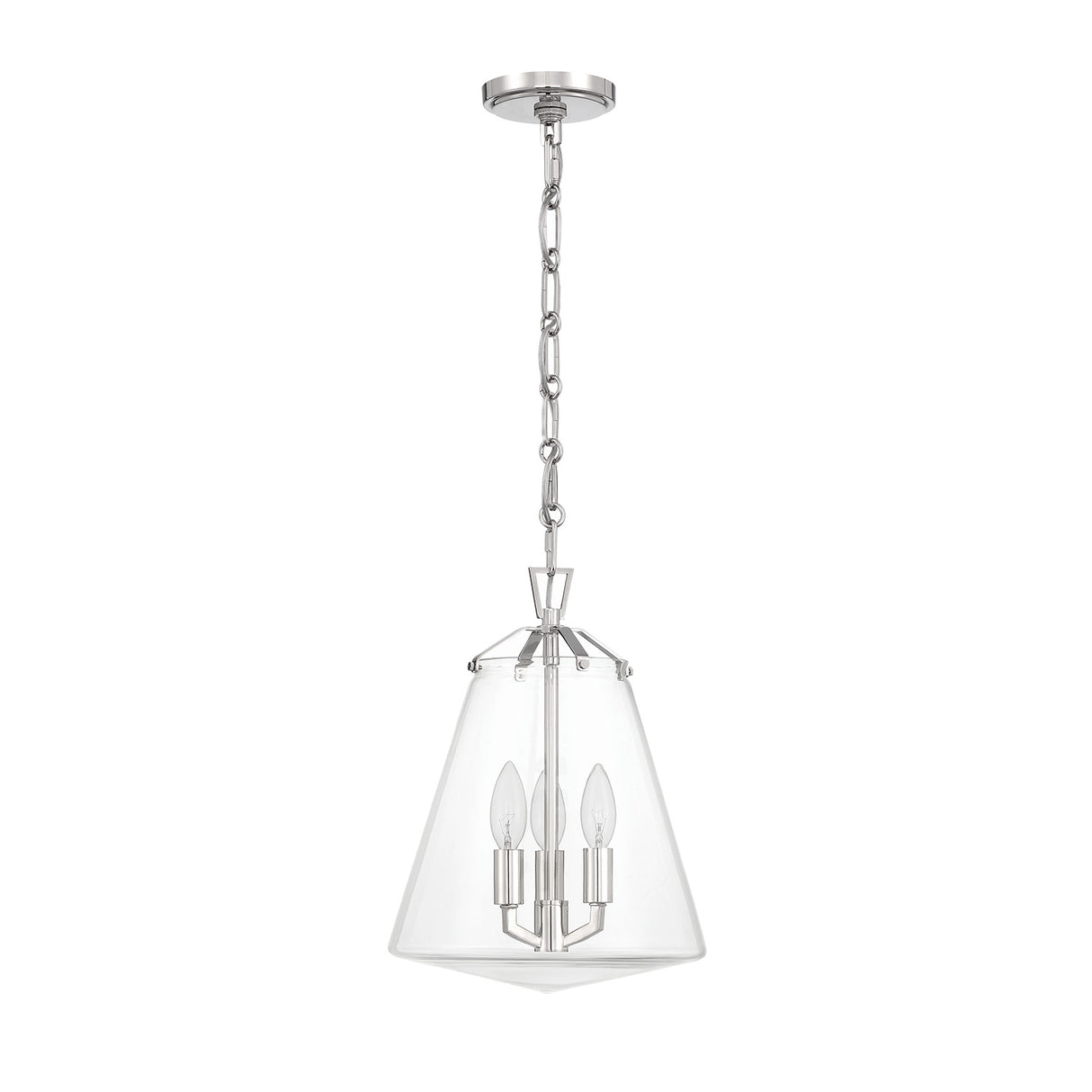 Addison Medium Pendant 11", Polished Nickel