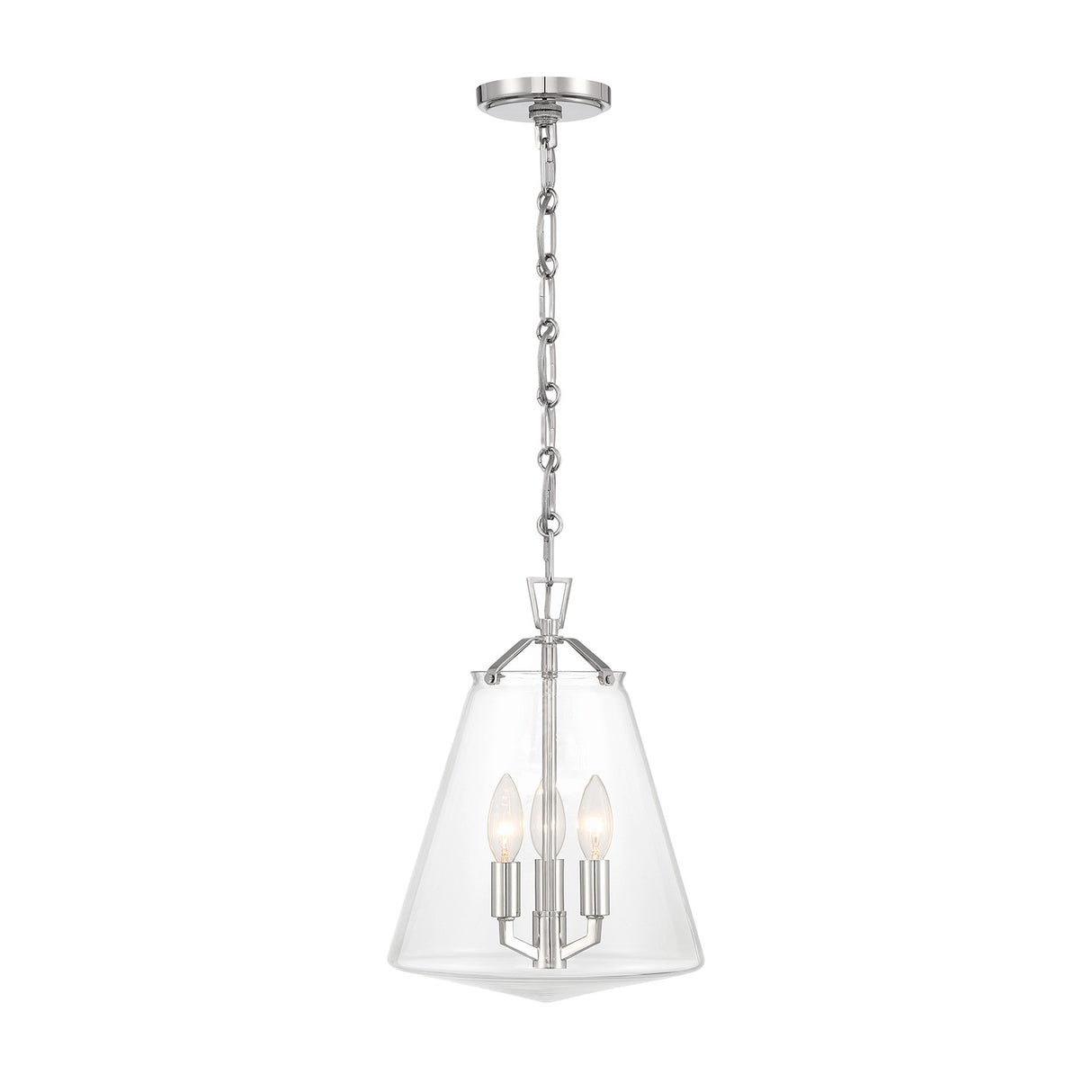 Addison Medium Pendant 11", Polished Nickel