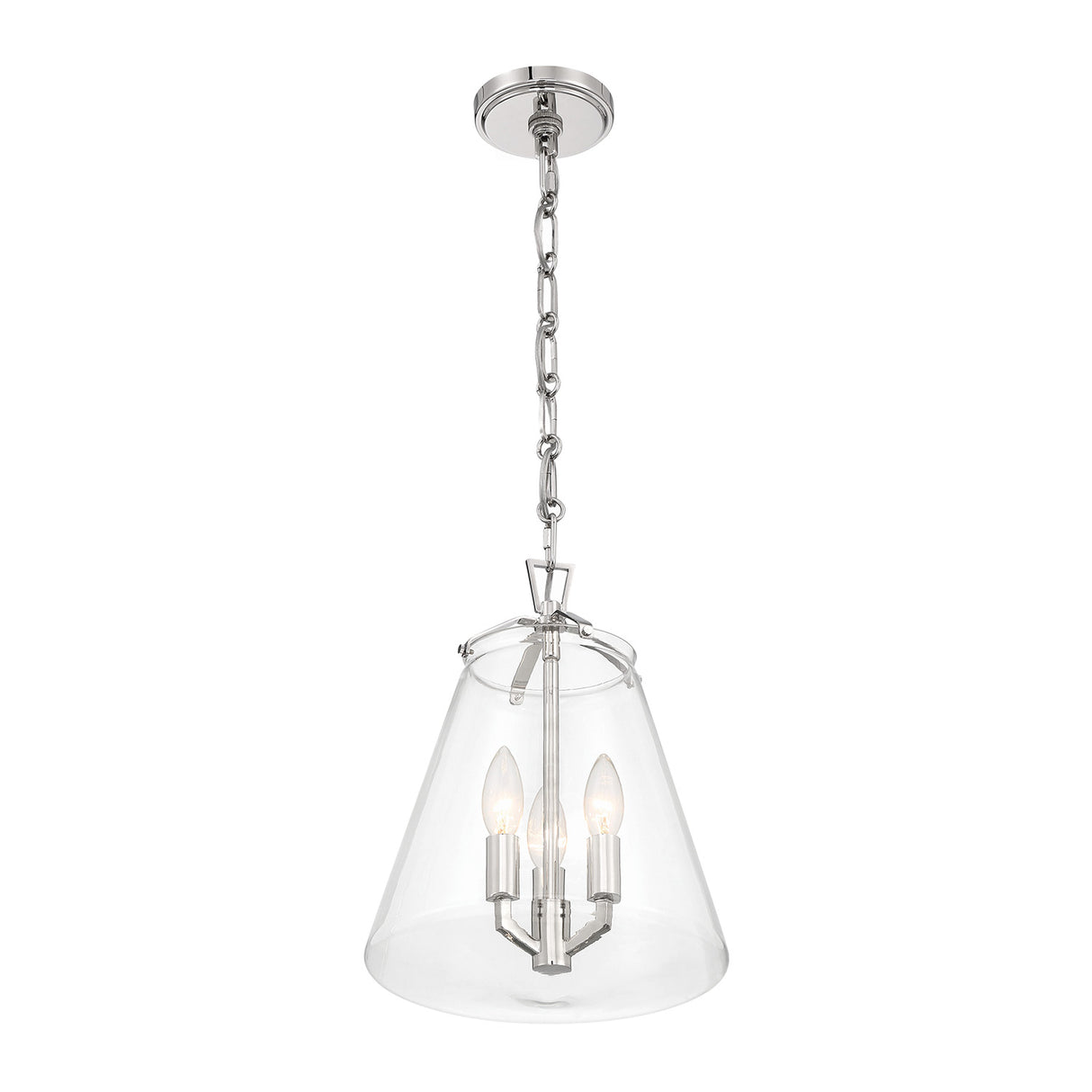 Addison Medium Pendant 11", Polished Nickel