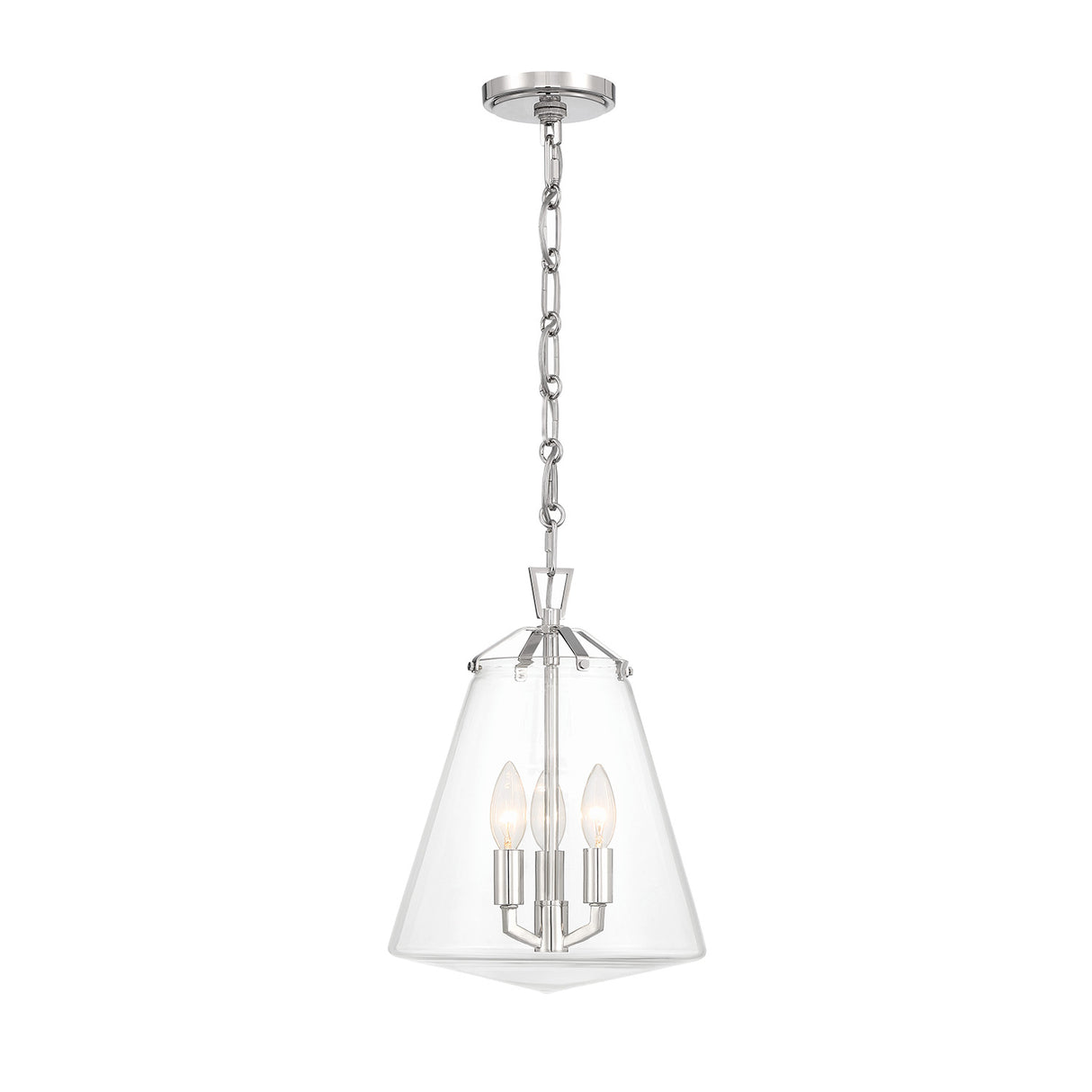 Addison Medium Pendant 11", Polished Nickel