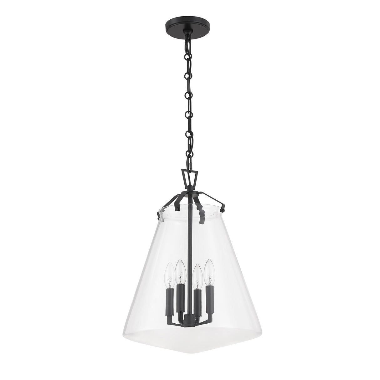 Addison Large Pendant 15", Matte Black
