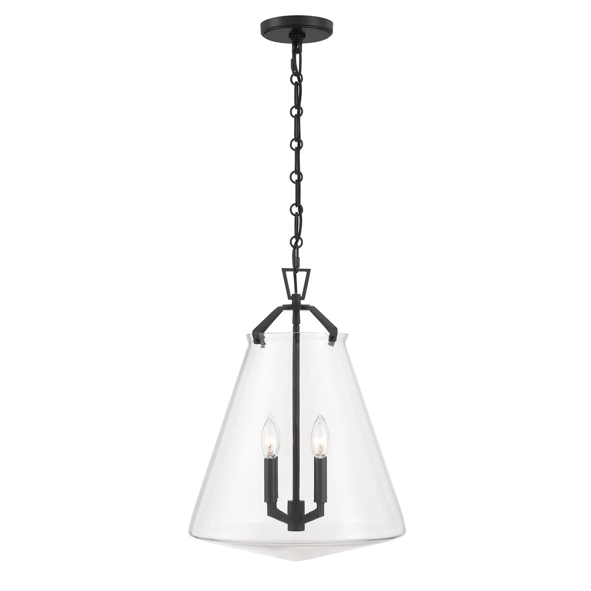 Addison Large Pendant 15", Matte Black