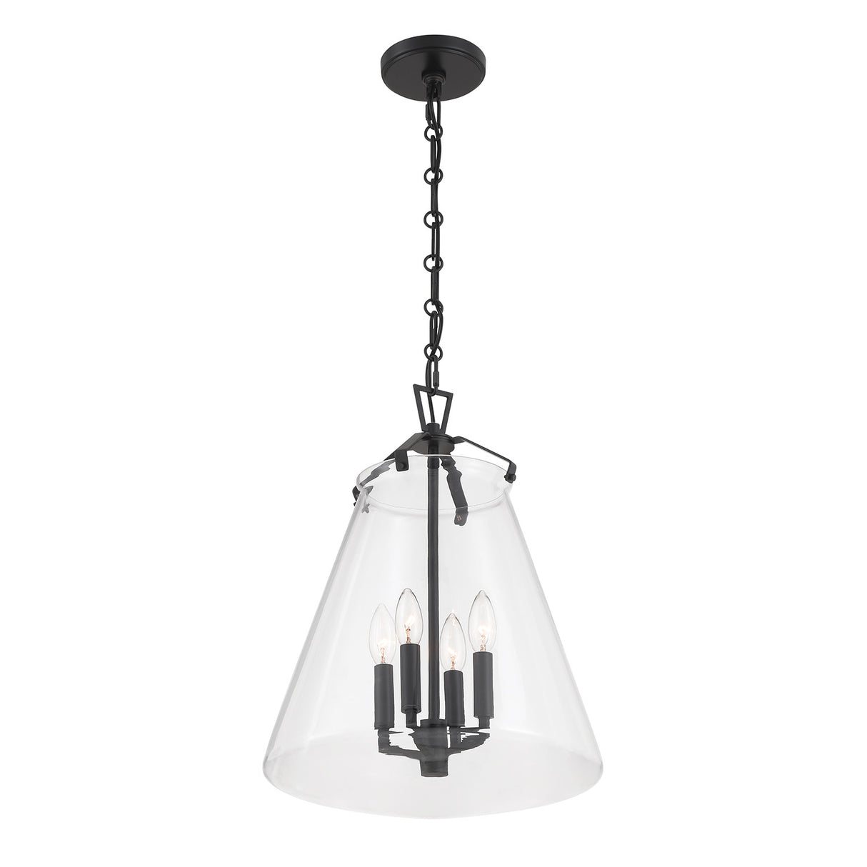 Addison Large Pendant 15", Matte Black