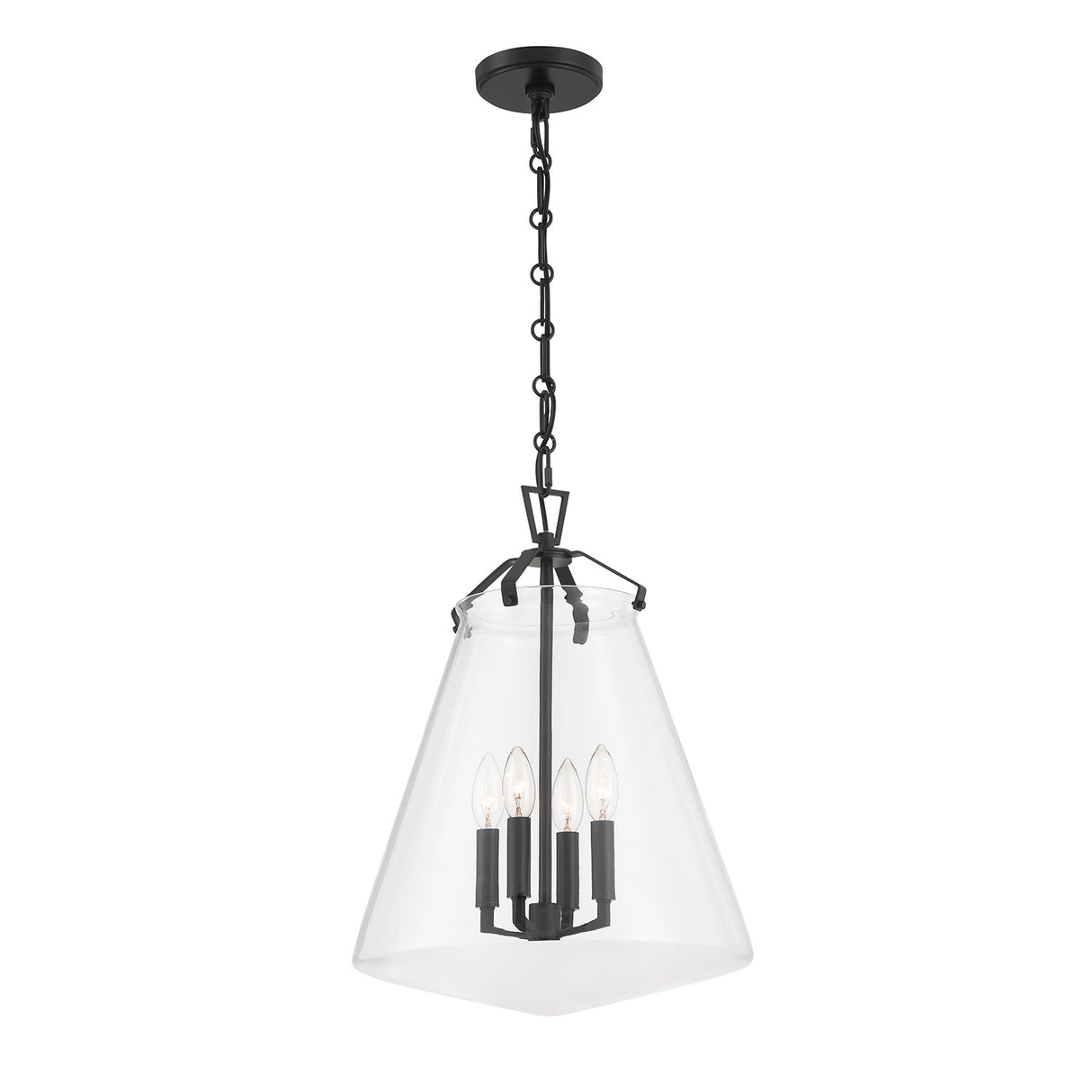 Addison Large Pendant 15", Matte Black