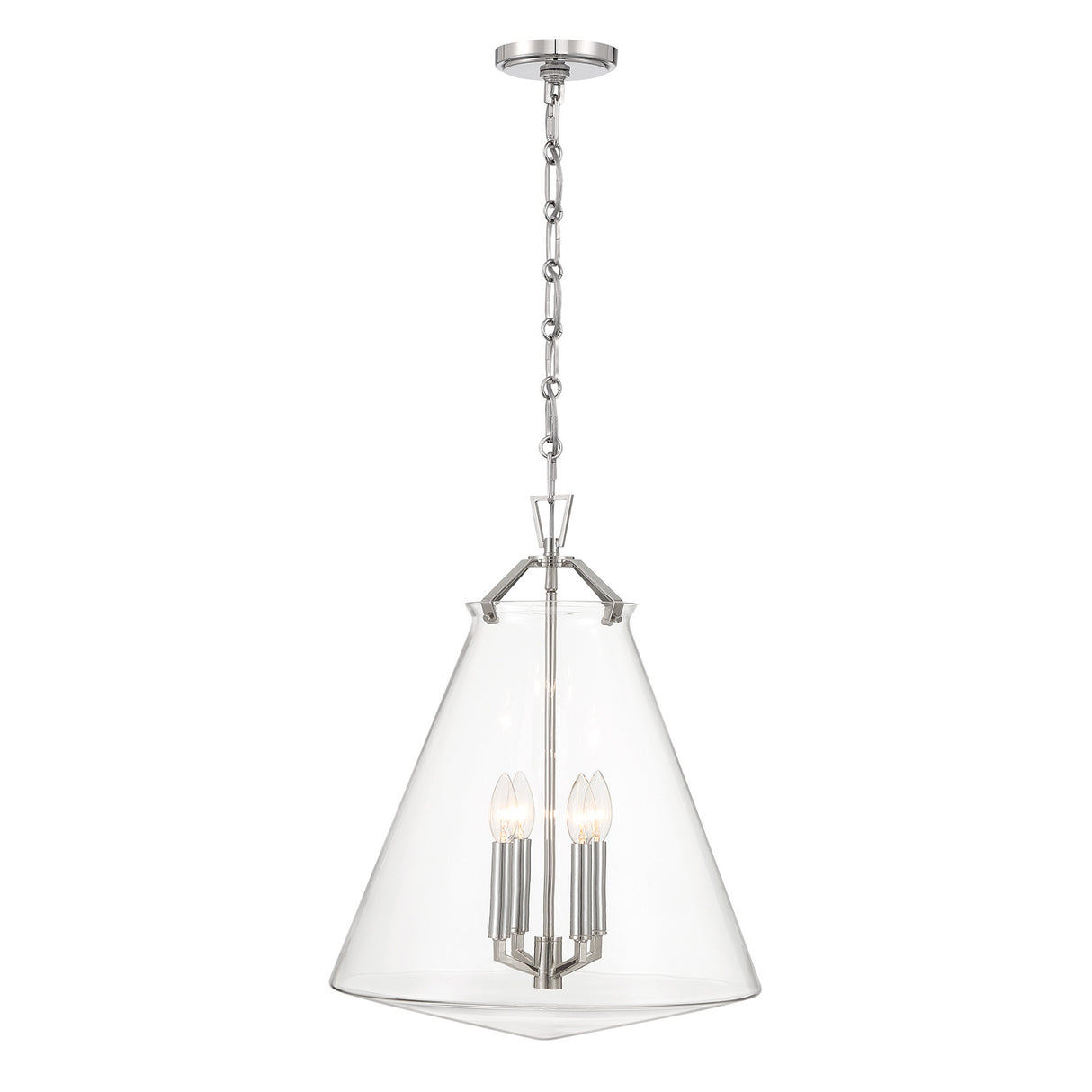 Addison Extra Large Pendant 18", Polished Nickel