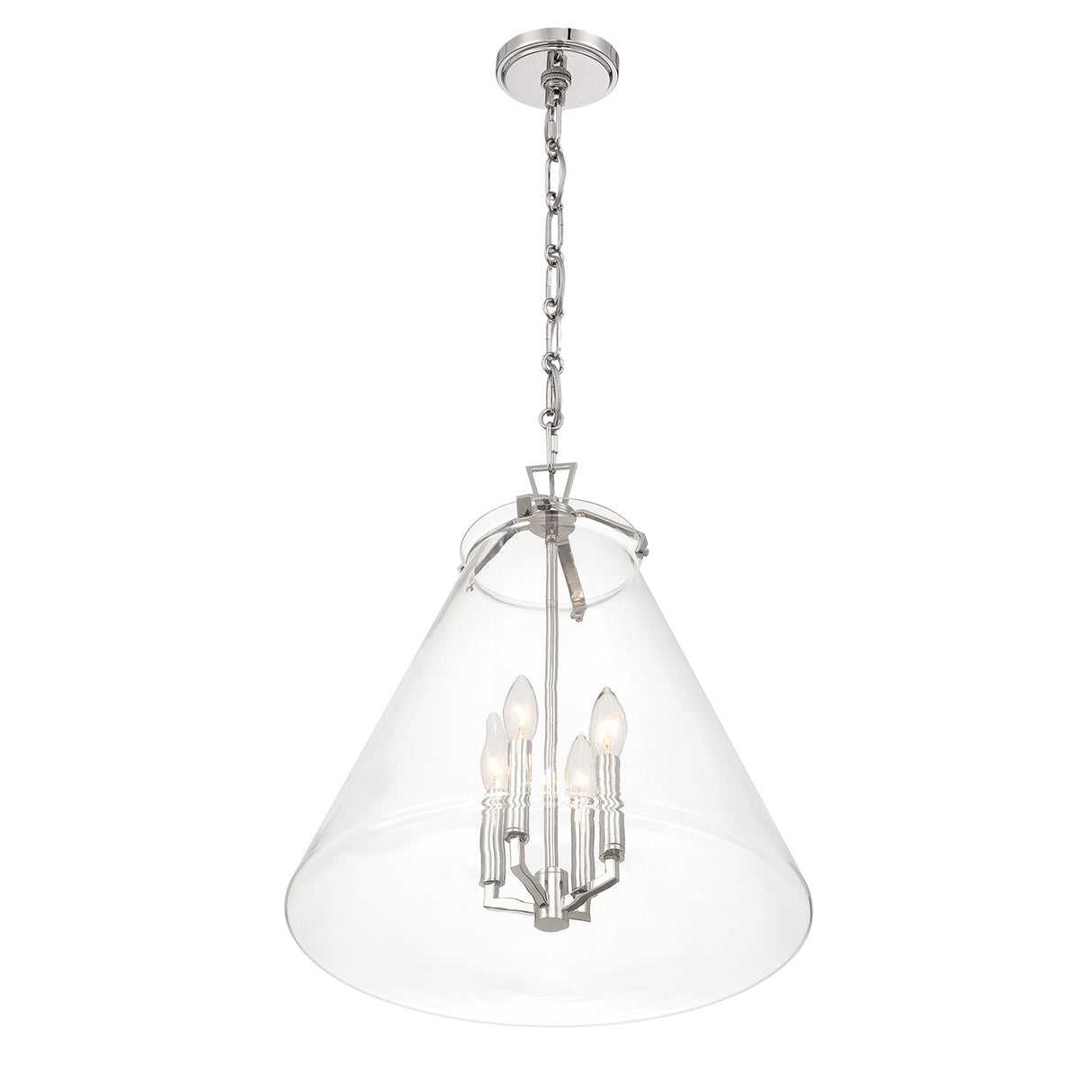 Addison Extra Large Pendant 18", Polished Nickel