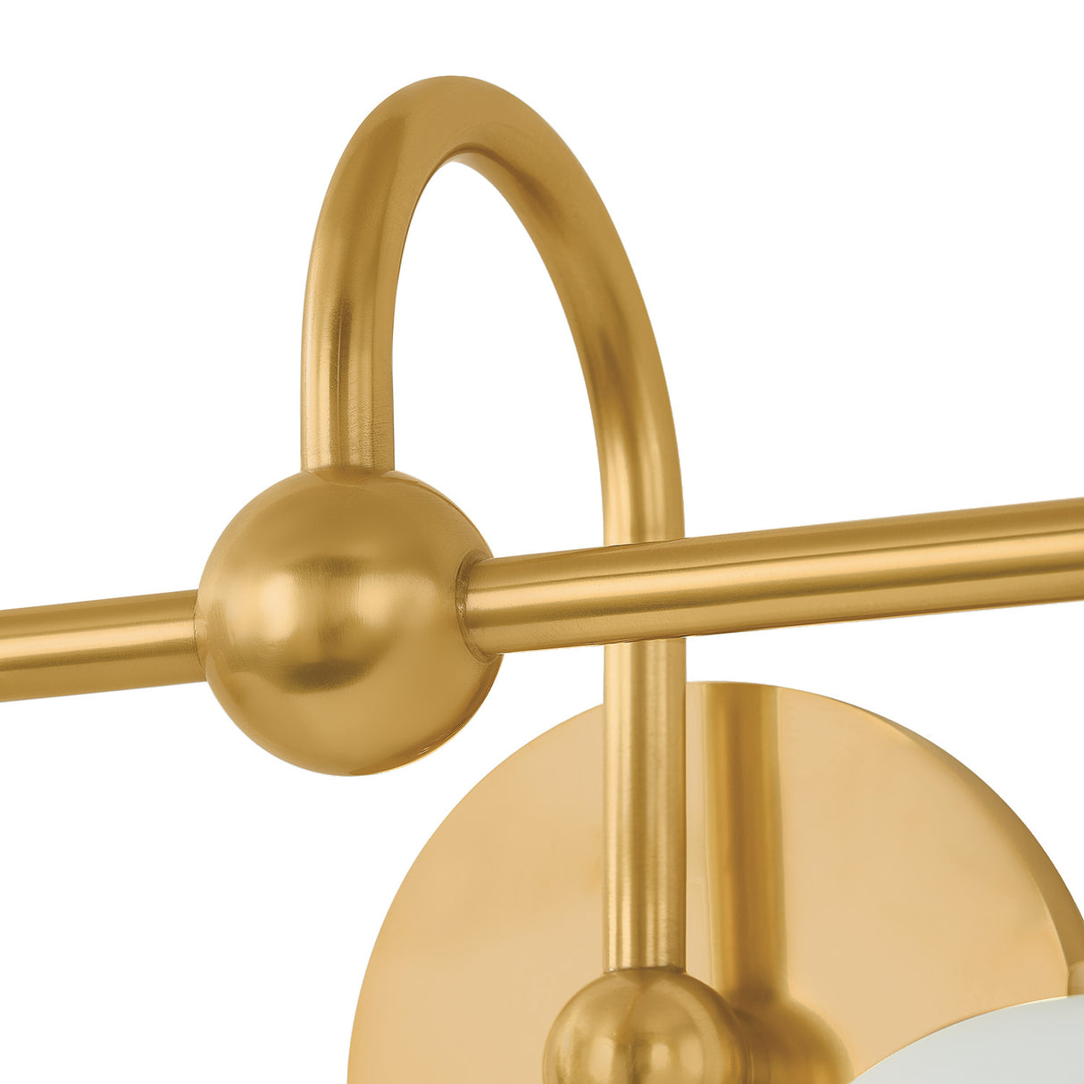 Maya 2 Light Vanity, Aged Brass