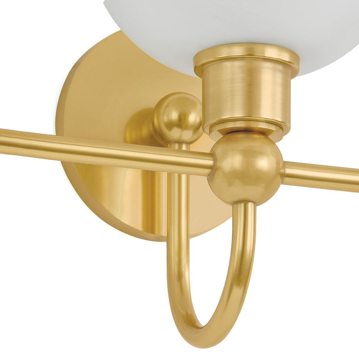 Maya 3 Light Vanity, Aged Brass