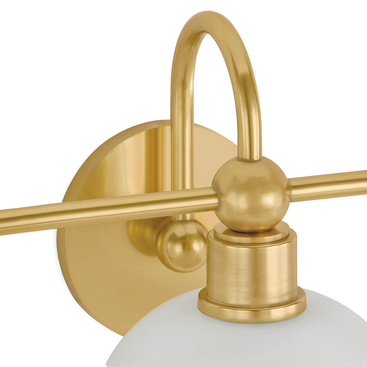 Maya 3 Light Vanity, Aged Brass