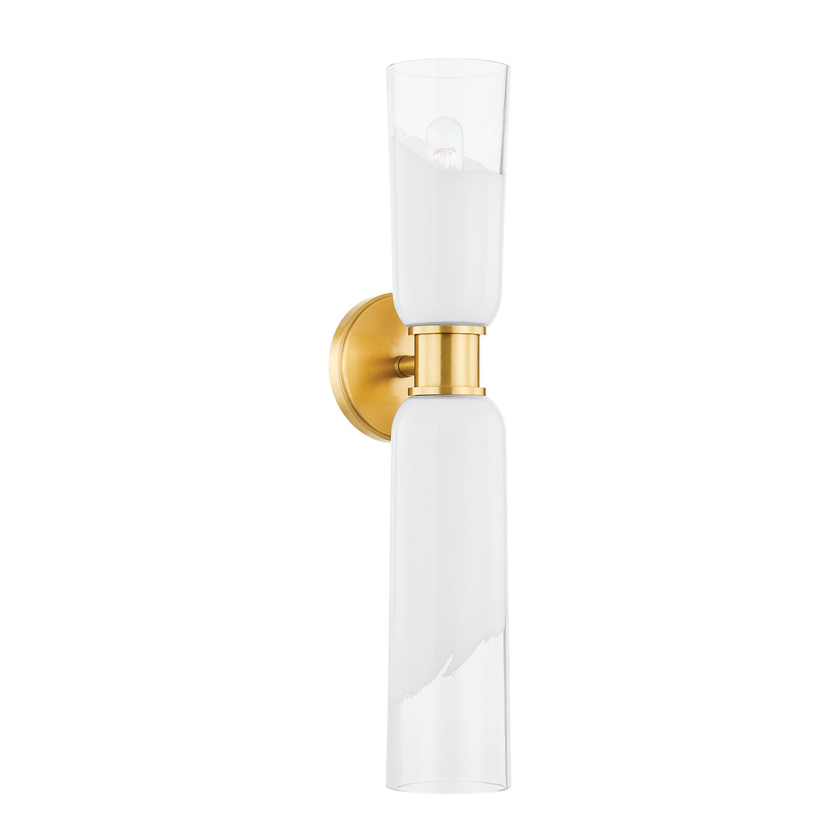Brooke 2 Light Wall Sconce 22", Aged Brass