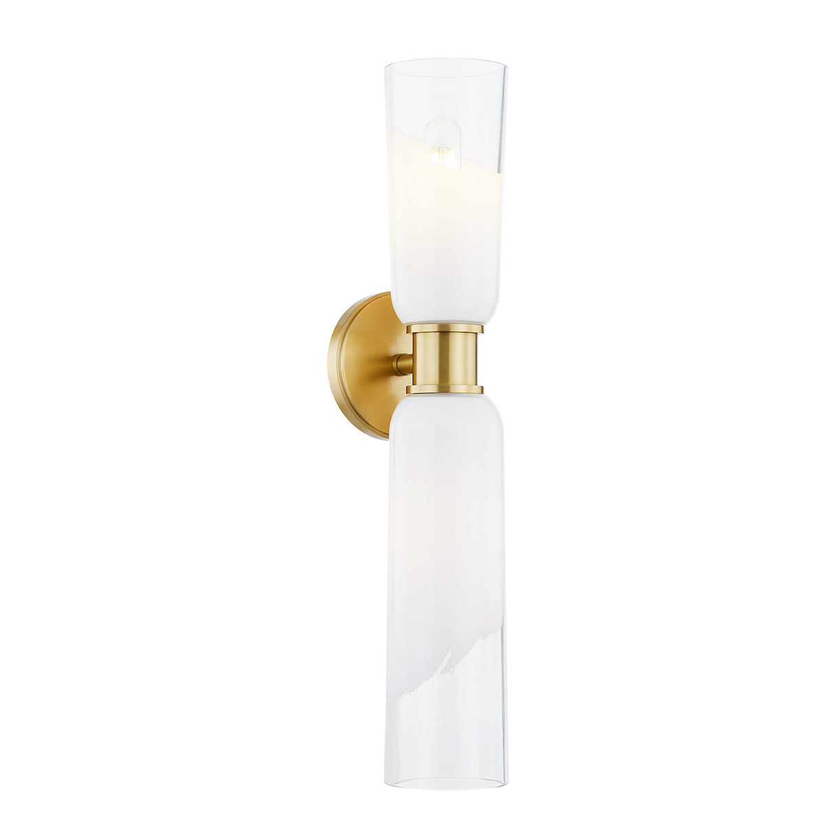 Brooke 2 Light Wall Sconce 22", Aged Brass