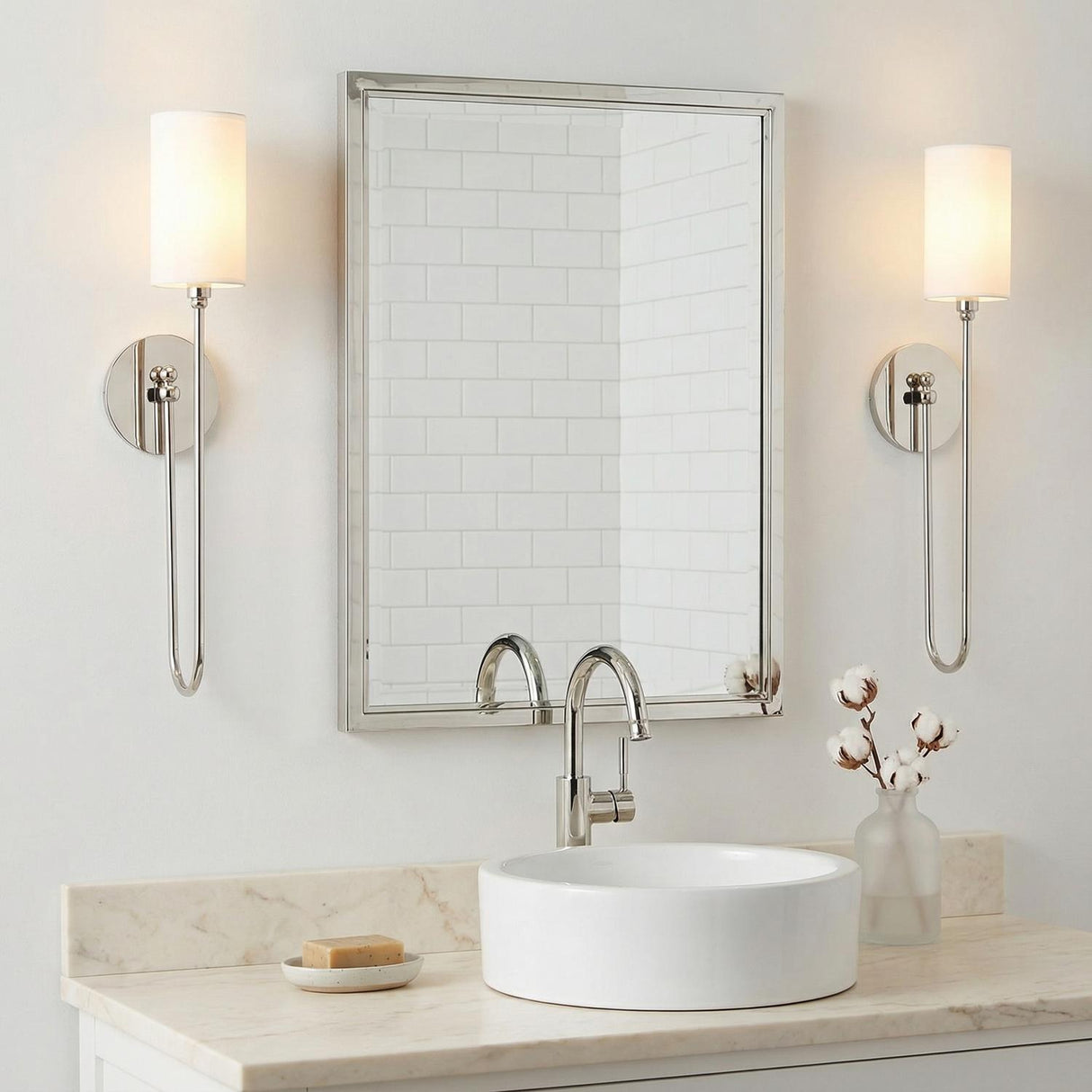 Briar Wall Sconce 24", Polished Nickel