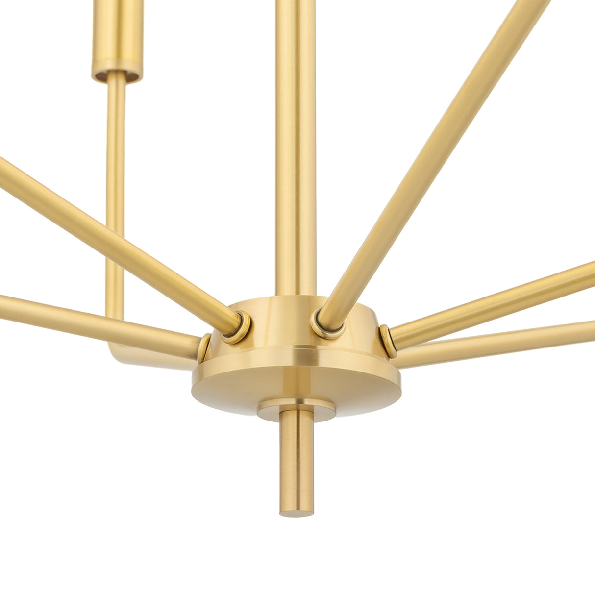 Hollis 6 Light Chandelier 24", Aged Brass